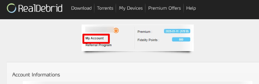 Real-Debrid-my-account