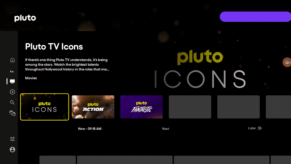 pluto-tv-interface