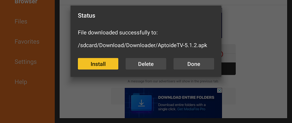 install aptoide tv