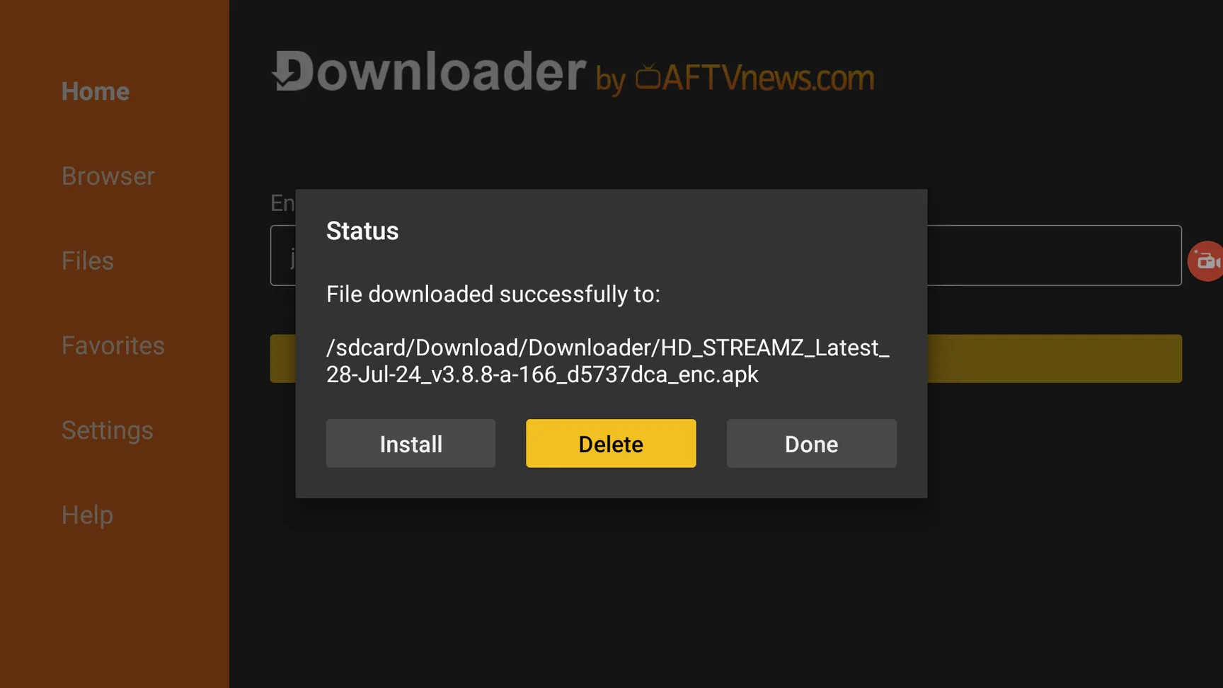 delete-hd-streamz-apk