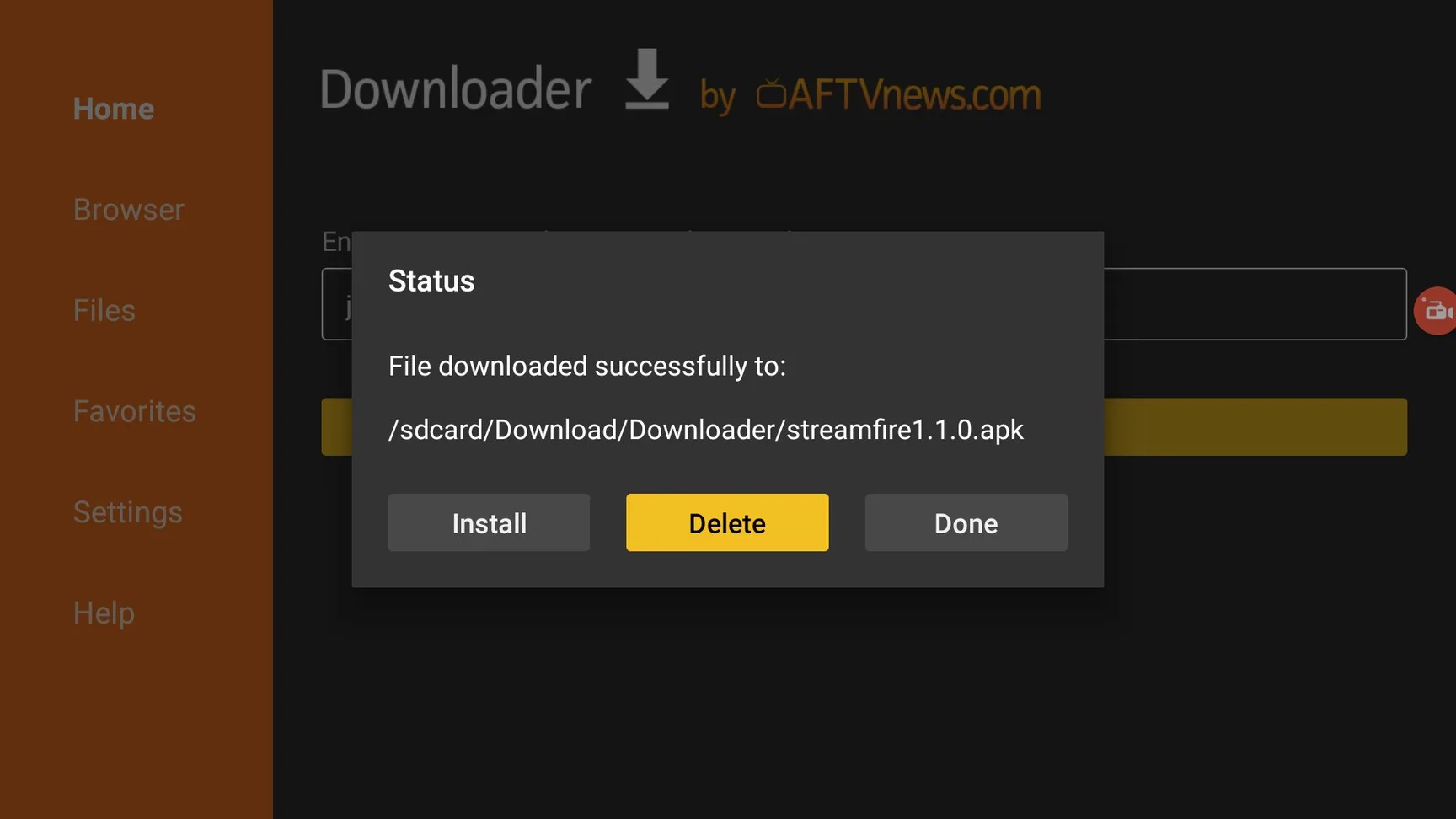 delete-streamfire-apk