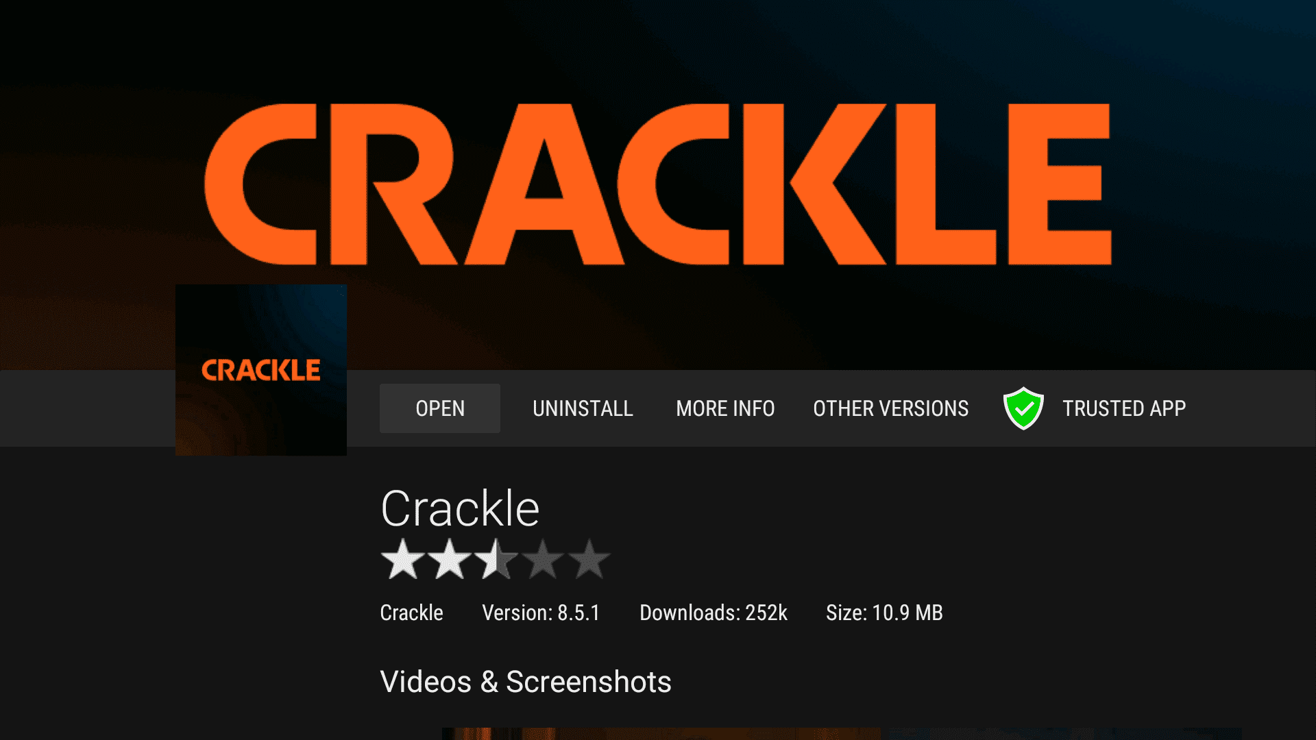 install-crackle-aptoide